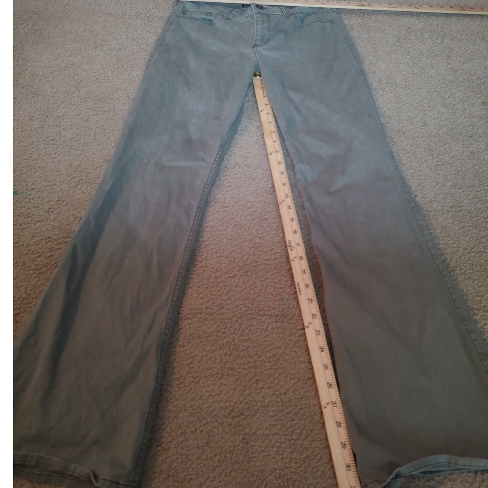 Hollister Mid-Rise Boot Pants Womens 28L Olive Green Excellent Stretch Classic